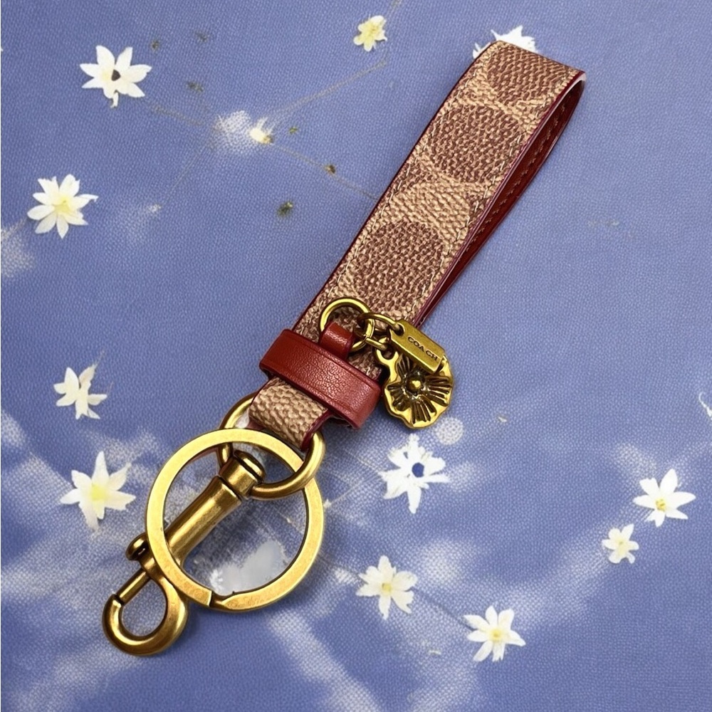 🍃Coach Brown and Gold Key Holder - Picture 4 of 8